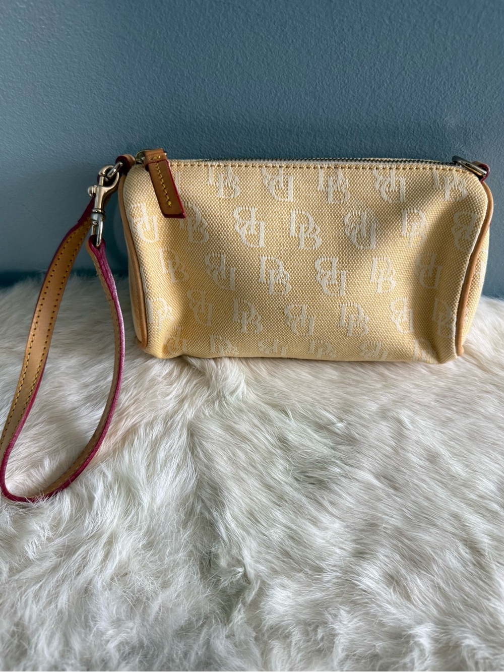 Dooney & Bourke Canvas Monogram Wristlet Handbag